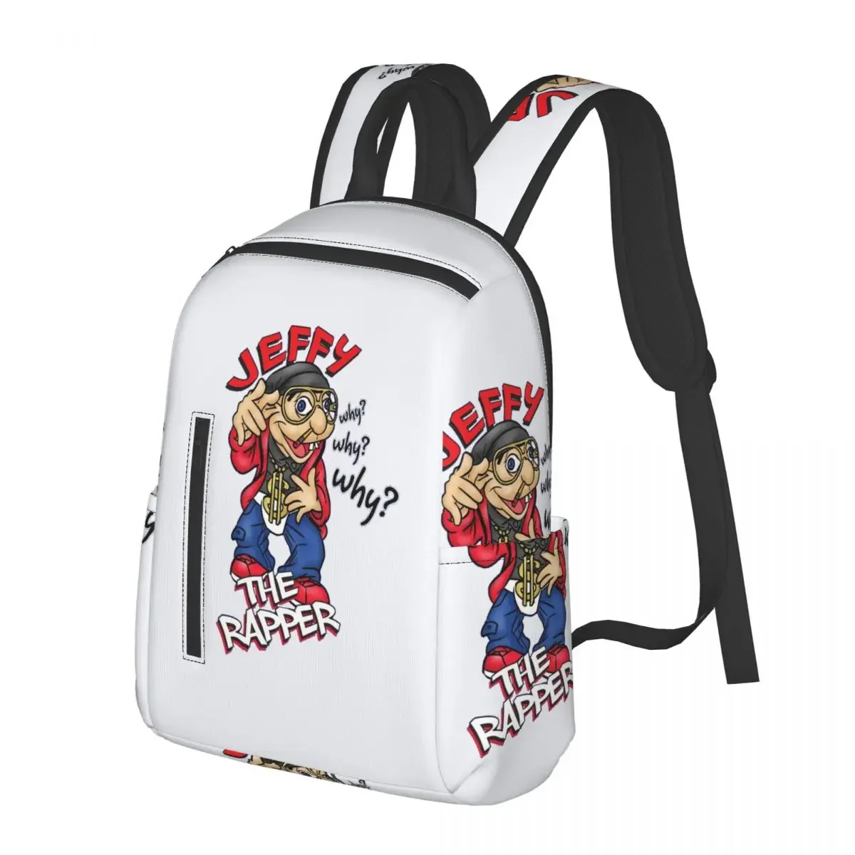 Jeffy The Rapper SML Character Student Backpack School Bag Hiking Travel Daypack for Boys Girls Bookbag Shoulder Bags