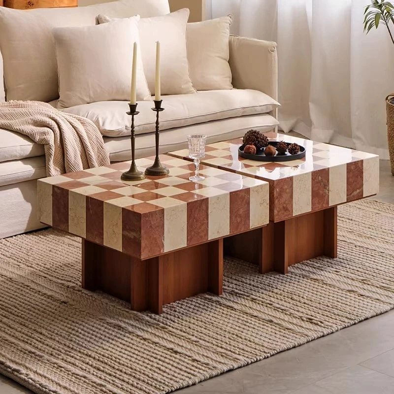 

Скандинавские мраморные кофейные столики с прозрачной рамой, маленькие квадратные кофейные столики, милые минималистичные винтажные премиум-консольные столики, аксессуары для дома