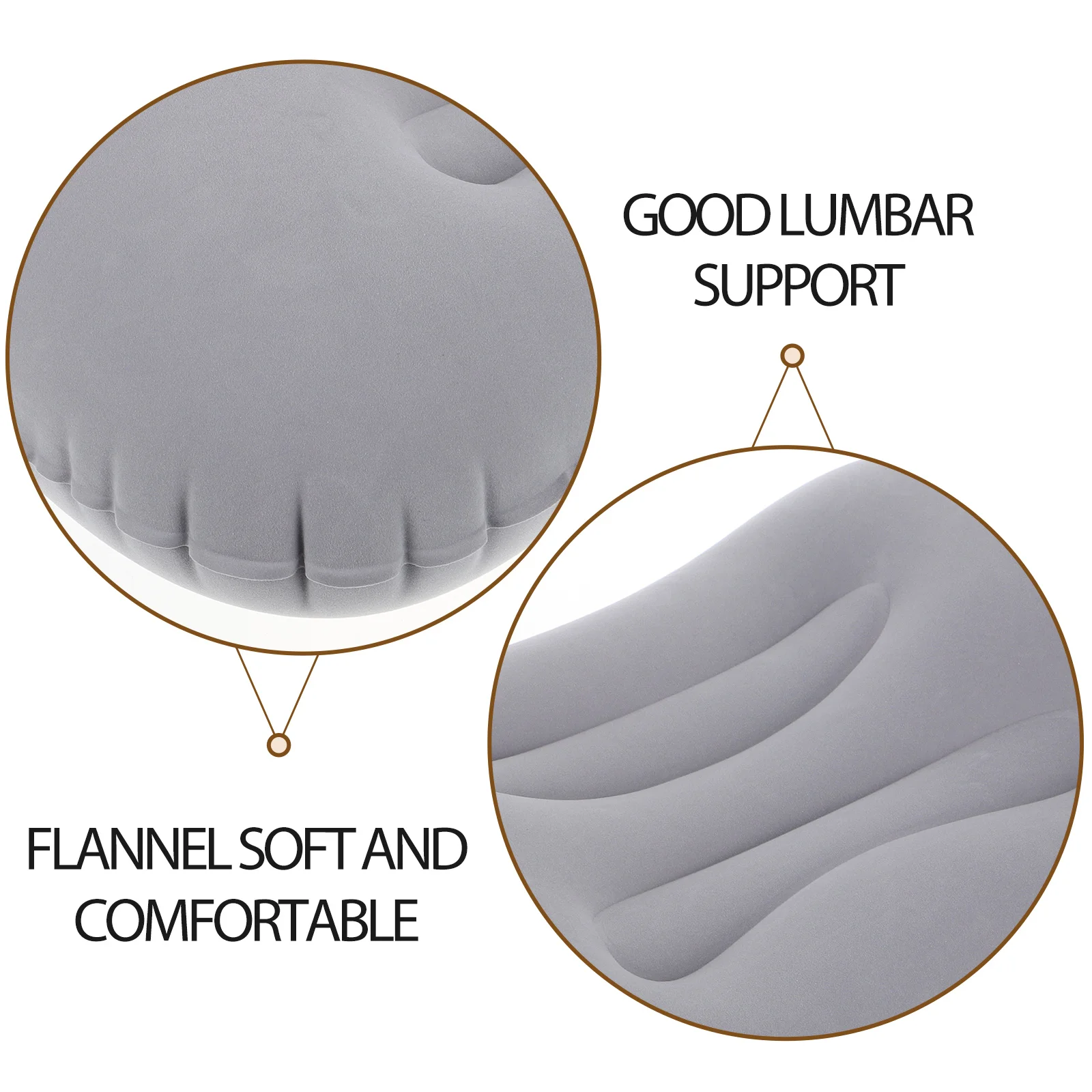 Inflatable Travel Pillow Compact Lightweight Ergonomic for Airplane Camping Beach Portable Inflatable Neck Pillow Comfortable