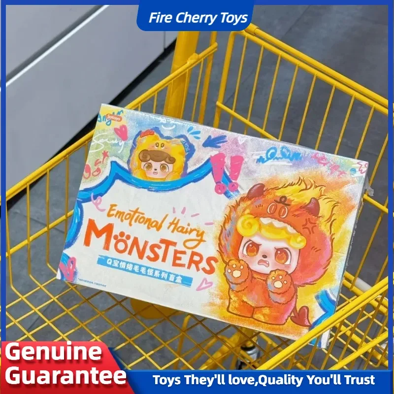 

Новая оригинальная серия Q.Kid Emotional Hairy Monsters, слепая коробка, милая виниловая кукла, подвеска, загадочная коробка, мультяшная игрушка, рождественские подарки