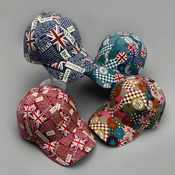 Neue klassische britische Flagge Graffiti Männer Frauen Baseball Hüte Baumwolle Brief atmungsaktive Streetwear Fashion Sport weiche lässige Hip Hop Caps