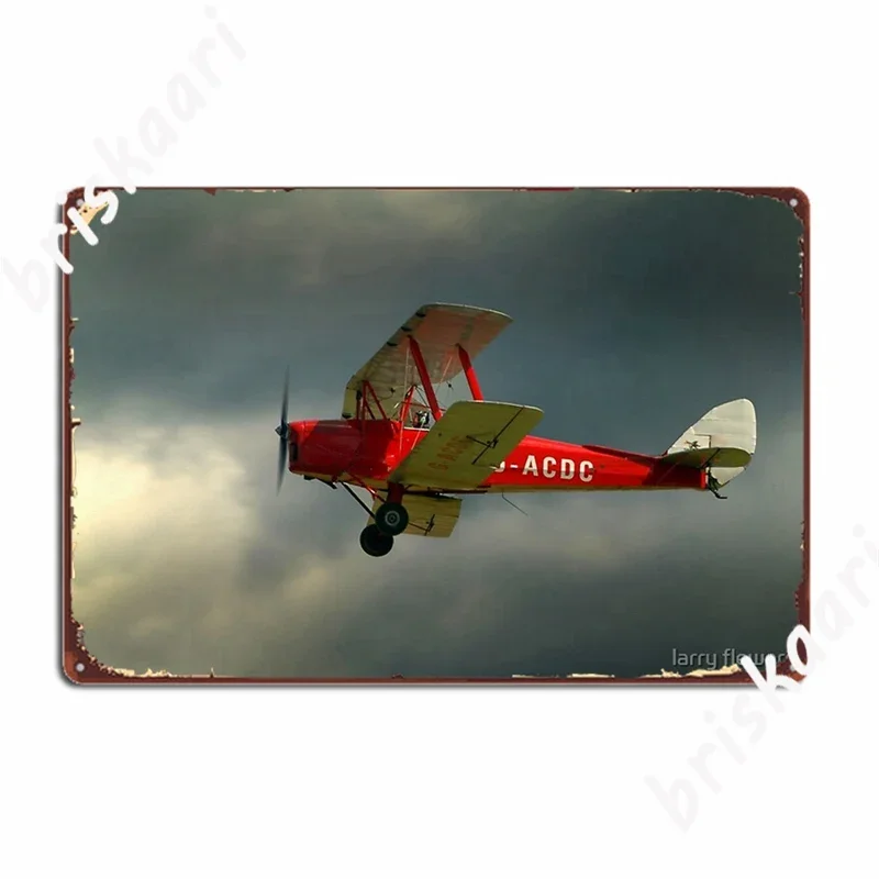 Dh82a De Havilland Tiger Moth G-Acdc Metal Signs Cinema Kitchen Wall Classic Wall Decor Tin sign Posters