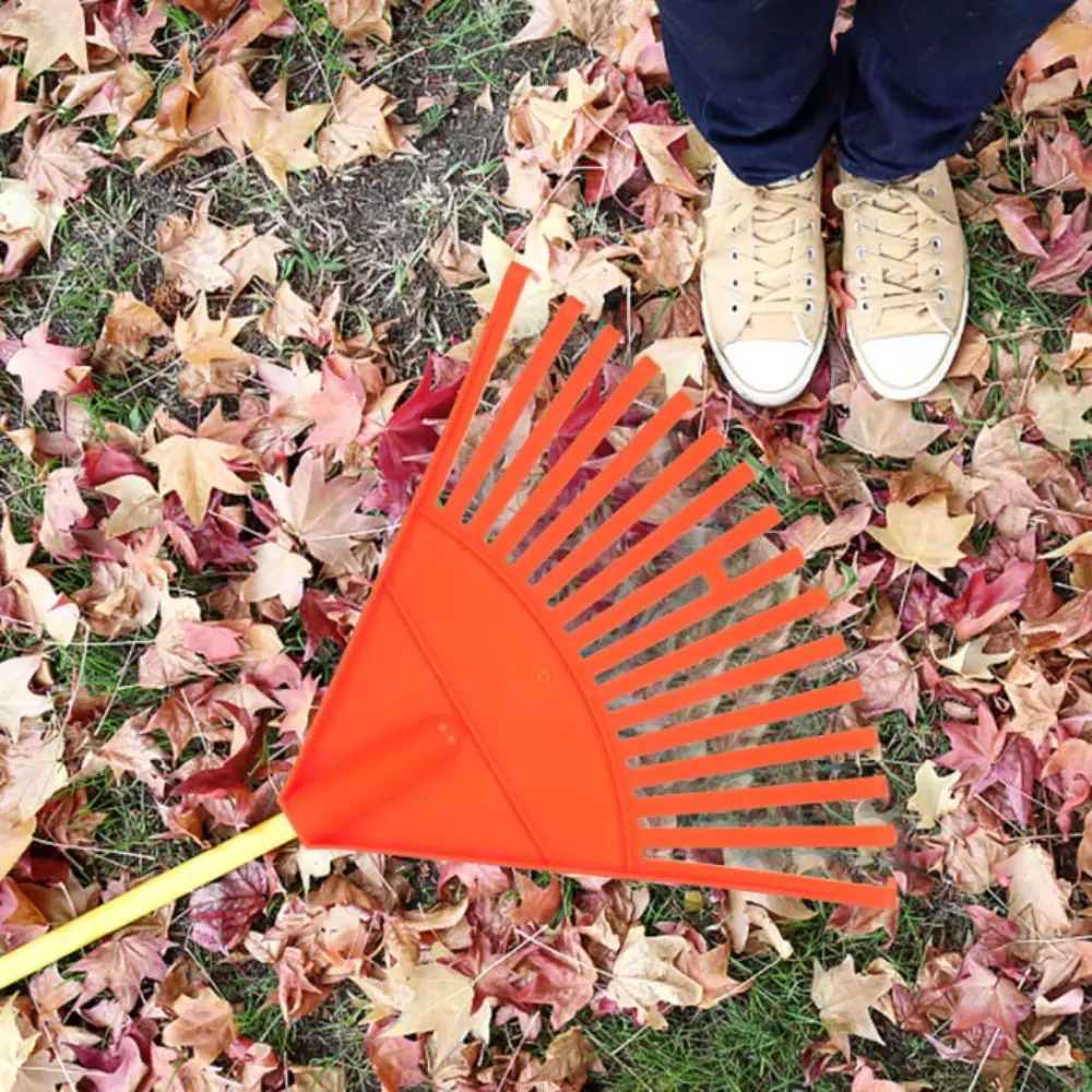 Plastic Grass Rake High Hardness Portable Compact Weeding Rake Head High Strength Small Shrub Gardening Tool Root Removal