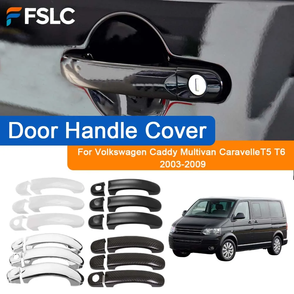 Cars Accessories Door Handle Cover For Volkswagen Caddy Multivan CaravelleT5 T6 2003-2009 Car Styling Upgrade Modify A Car