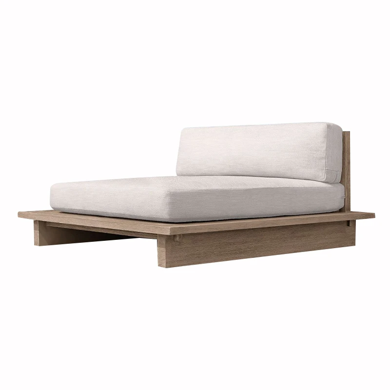 

Outdoor garden courtyard teak sofa open-air villa sun room sofa balcony bed