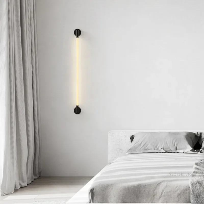 GHJUYIOL-Ligne de Cendres en Acier Inoxydable pour Chambre à Coucher, Luminaire Créatif d'Nikà LED pour Salon, Escalier, Applique Murale, Éclairage de Couloir, Nouveau