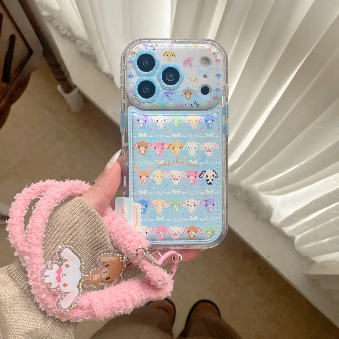 

Full screen Colorful Rabbit Lovely Sugarbunnies Phone Case For iPhone17 16 15 14 13 Pro Max Plus Camera Lens Protection Covers﻿﻿