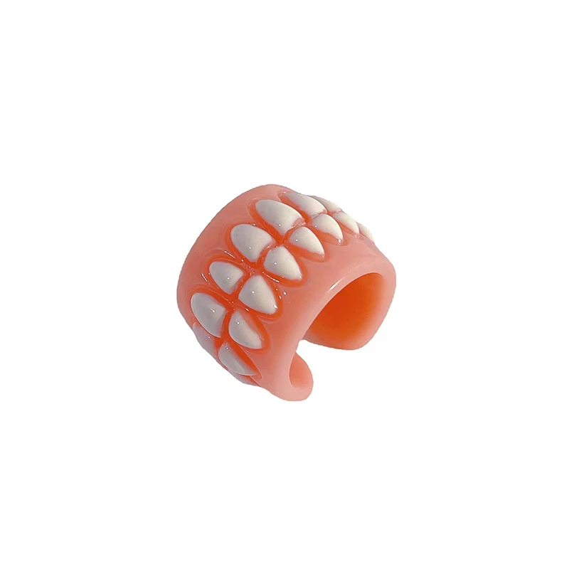 Funny Tooth Gum Opening Rings Creative Punk Rock Tooth Rings Fashion Party Jewelry