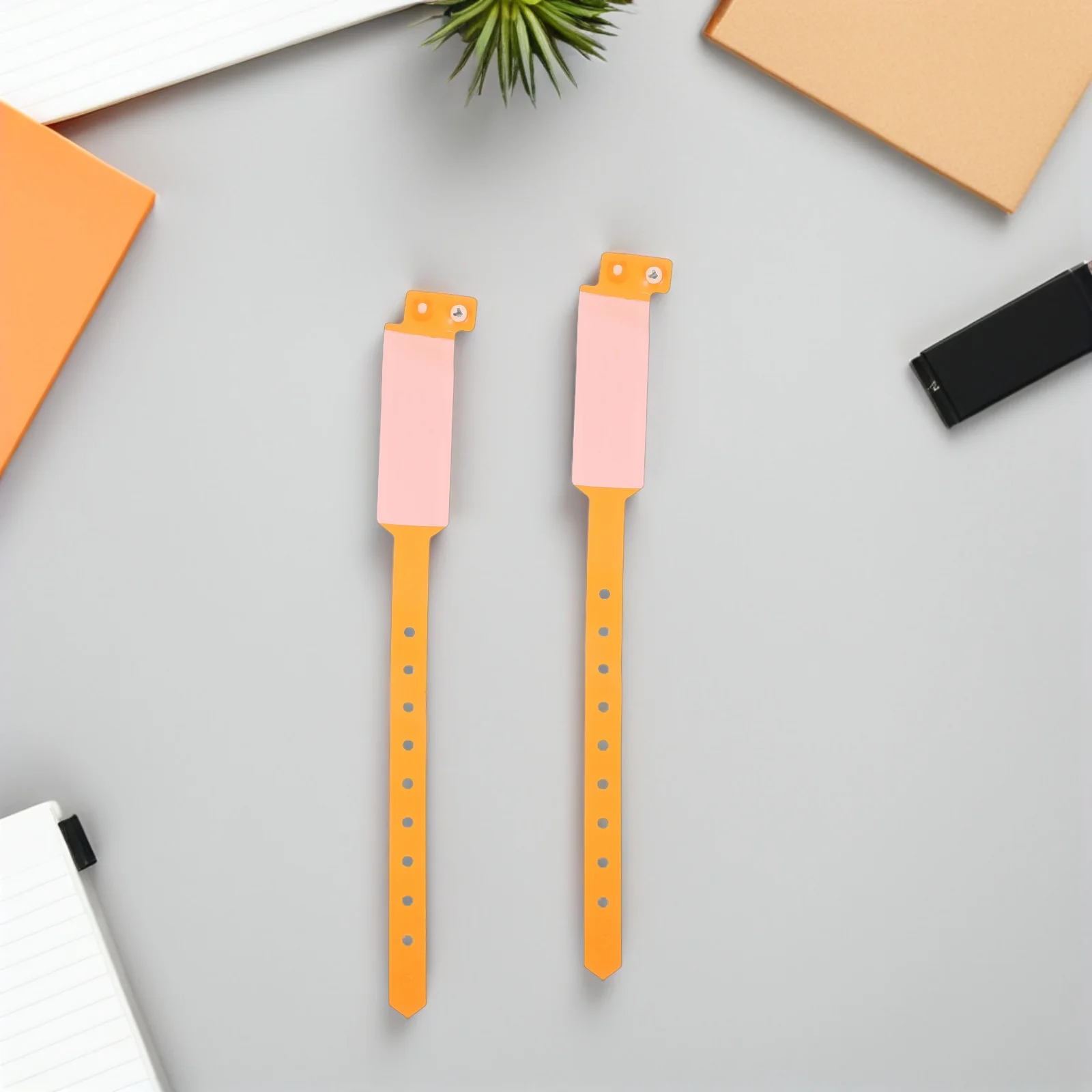 

100pcs Waterproof Medical Wristbands Blank Pvc Hospital Id Bands For Patient Identification Disposable Snap Closure Bracelets