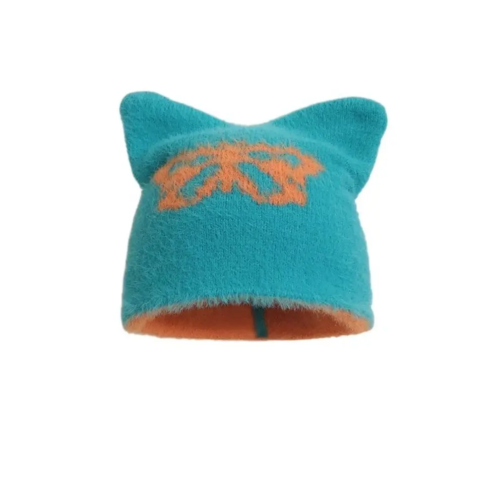 gorro-de-la-com-orelhas-de-gato-estilo-coreano-gorro-de-pulover-tricotado-acessorio-de-cabeca-gorro-sem-aba-elastico-para-manter-o-calor