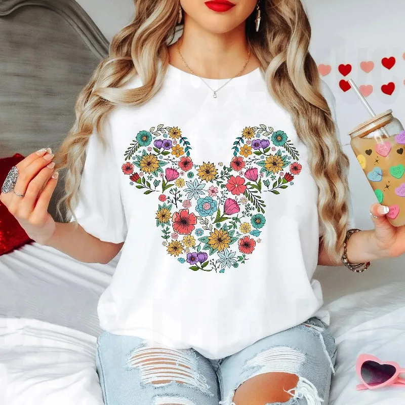 

Disney Mickey Flower Shirt Disney Colorful Comfort Tshirt Garden Mickey Shirt Floral Mickey Shirt 2025