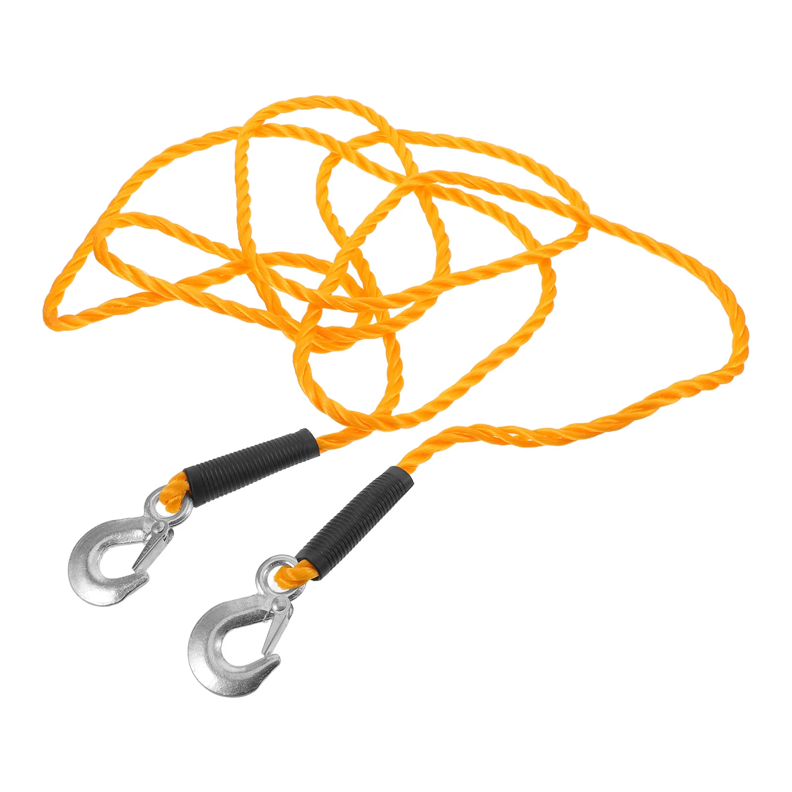 

Heavy Duty Tow Rope 14Mm Yellow Rubber-Coated Nylon Braided Strap For Suvs Trucks Trailers Off-Road Emergency Towing