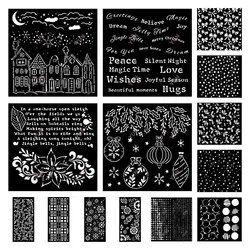 Newest Klimt Pattern Quotes Ribbons Pattern Balls Snowflakes Stamperia Gears Christmas Stencils DIY Scrapbooking Card Flower Die