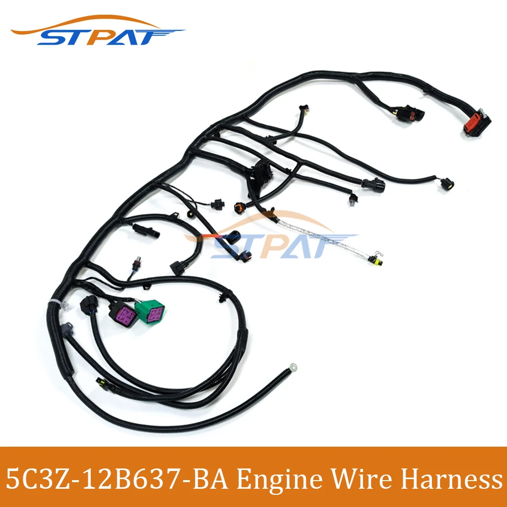 STPAT 5C3Z-12B637-BA Engine Wire Harness 6.0L Diesel Compatible with 2005 2006 2007 Ford Super Duty F250 F350 F450 F550 5C3Z12B6