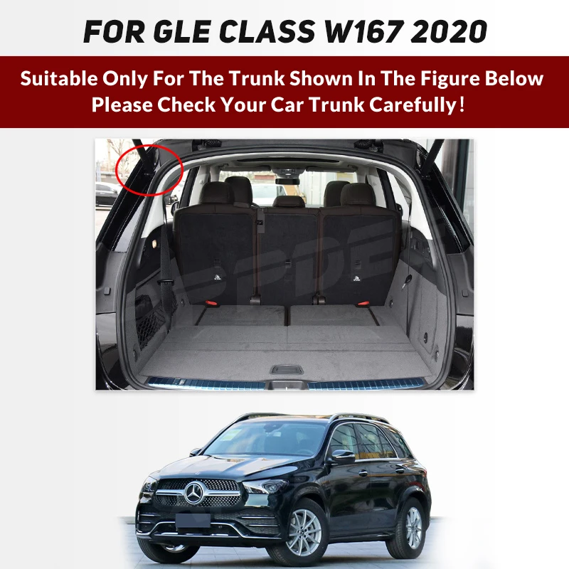 Full Coverage Trunk Mat For Mercedes Benz GLE Class W167 V167 GLE 350 450 580 2020 Car Cover Pad Interior Protector Accessories