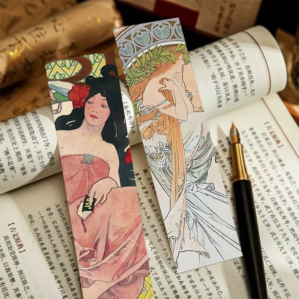30pcs Mucha Bookmarks Classic Painting Gifts Art Set Creative Bookmarks Personalized Exquisite Cultural and Creative