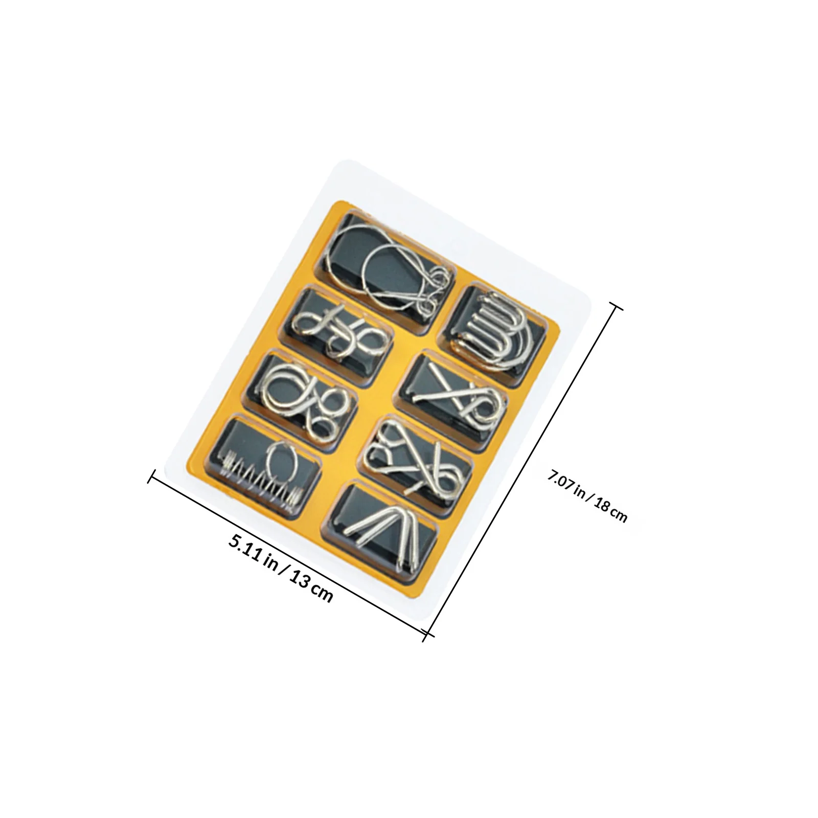 Intelligenz-Puzzle-Ring-Set, Premium-Gehirnspiel aus Metalldraht, kreative pädagogische Aktivität für die Familie, Party, Geschenkidee