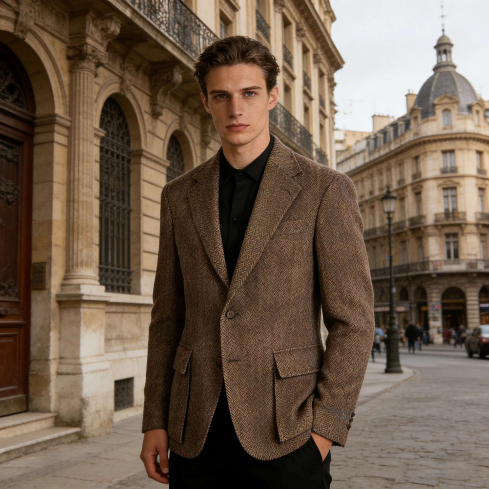 

Men's Herringbone Casual Blazer Vintage Slim Fit Formal Business Suit Jacket Wedding Groom's attire Sport Coats for Male