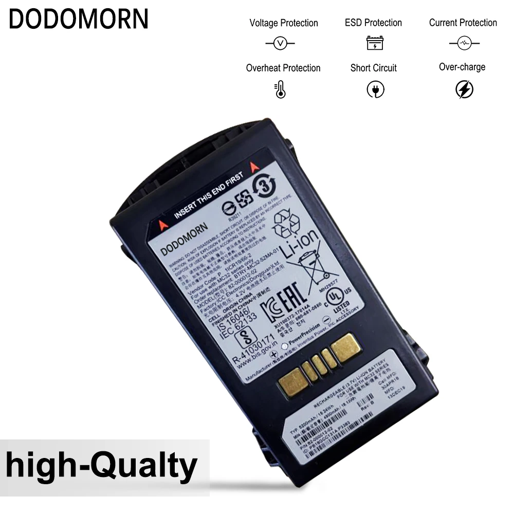 Dooddomorn-シンボル、交換用バッテリー、高品質、mc33、mc330、mc3200、mc32n0、82-000012-02、3.7v、19.24wh、5200mah