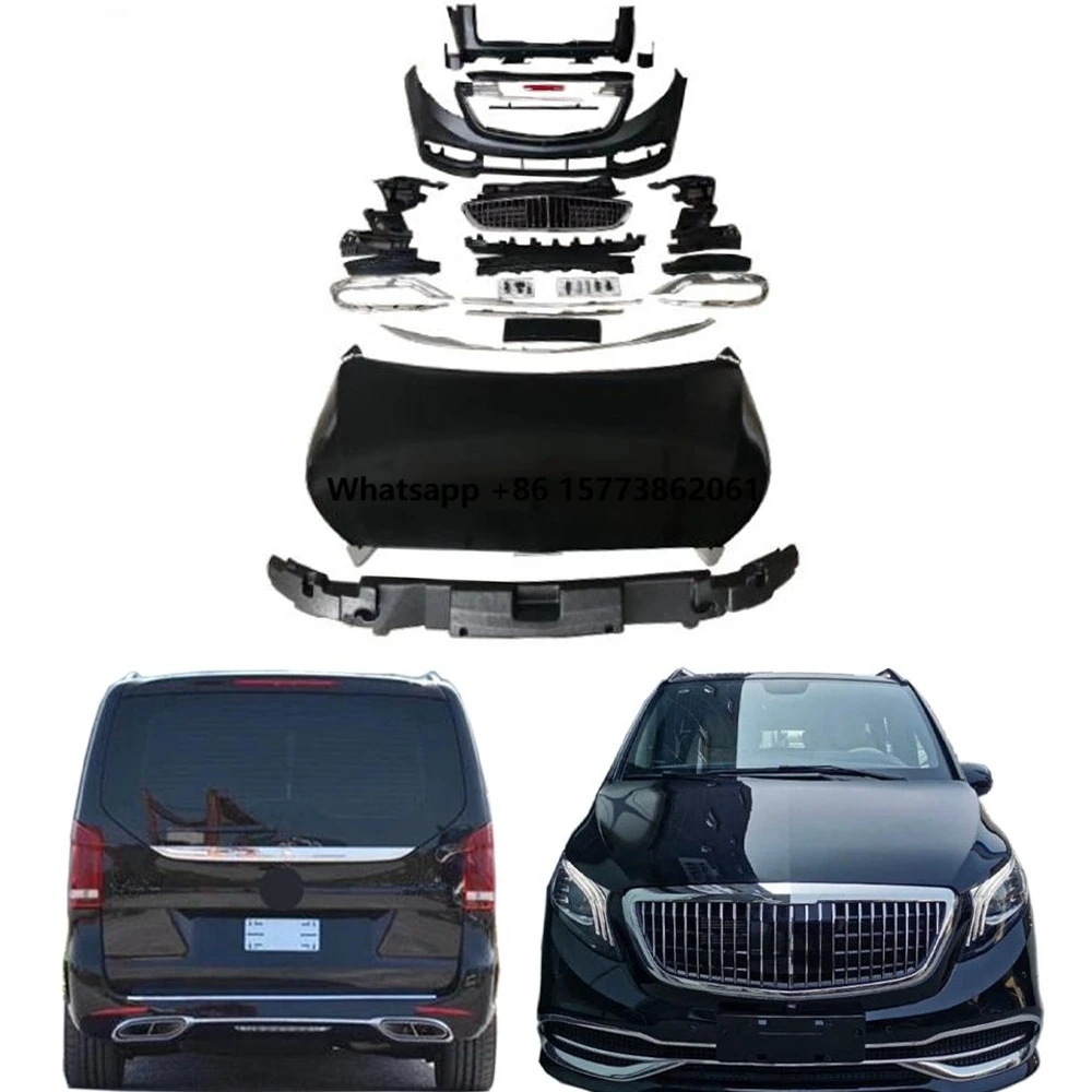 

V Class W447 Body Kit MAY Style PP Full Set Facelift Upgrade Parts Front Bumper Rear Bumper Grille Hood Car Accessory
