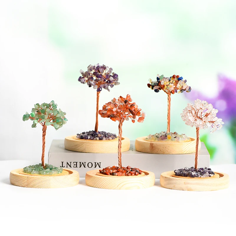 Glass Dome Illuminated Crystal Tree