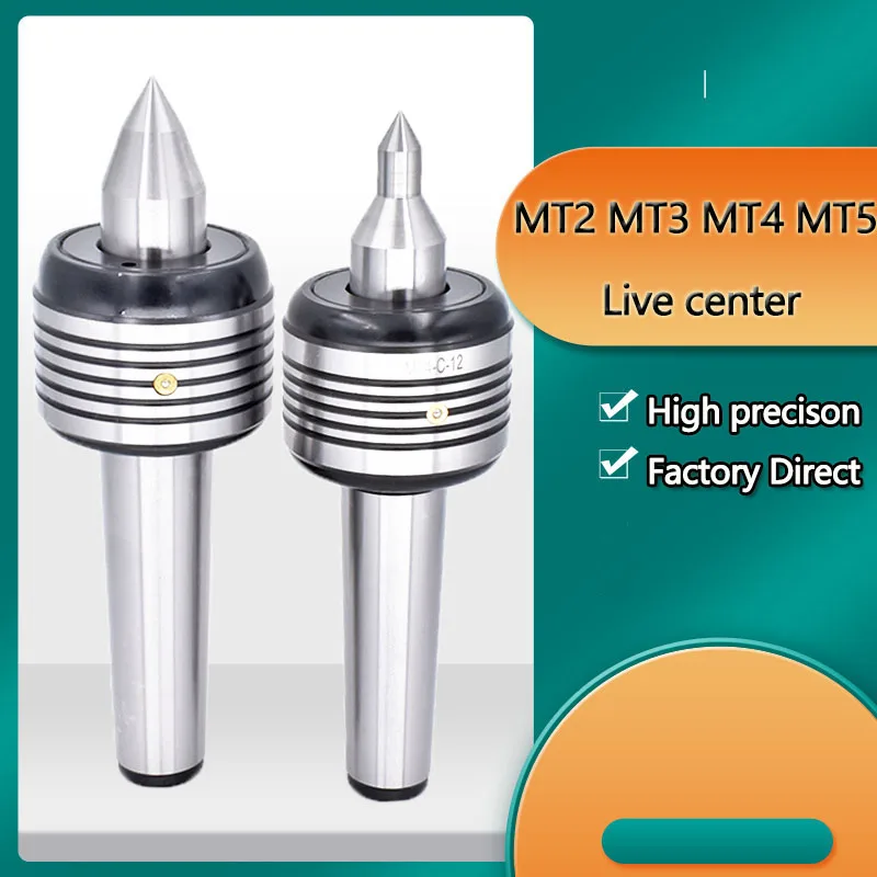 MT2 MT3 MT4 MT5 Morse cone CNC Lathe Rotary Center Double Cone Head Live Center For Morse Turning Center Double Top Center