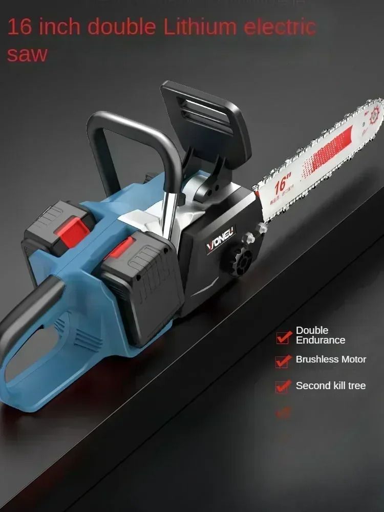 110V/220V Compact and Lightweight Lithium Battery-Powered Chainsaw for Cutting Trees CC