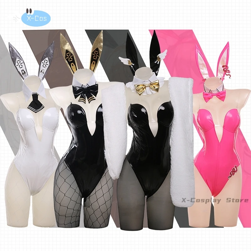 NIKKE The Goddess Of Victory Bunny Girl Blanc Noir Cosplay Fantasia Costume Sexy Uniform for Girls Women Halloween Disguise Suit