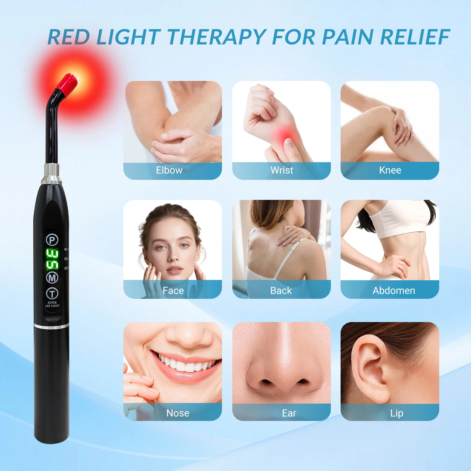 Frovab Cold Sore Canker Lip Oral Physiotherapy Wand Handheld Red Infrared Light Therapy Device 660nm 850nm Body Pain Relief - Image 4