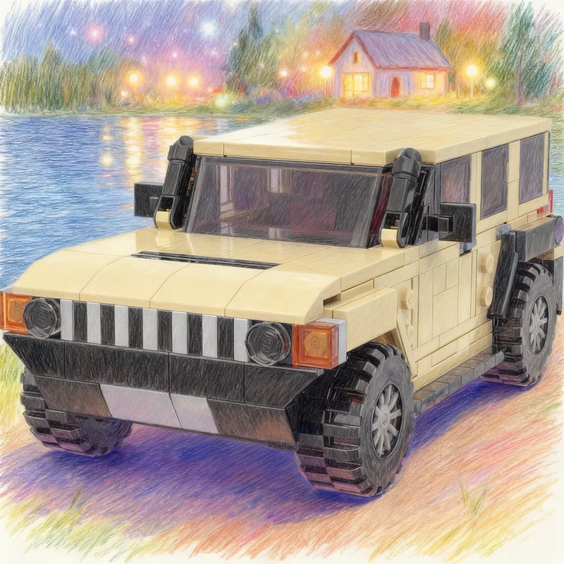 389-個-moc-gmc-ハマーシティチャンピオンズモデルビルディングブロック組み立てクリスマスギフトクリエイティブ-diy-おもちゃアイデア教育