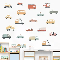 Cartoon Car Construction Truck Furniture Wall Stickers for Kids Room Living Room Wall Decals Baby Child Home Decoration Bedroom