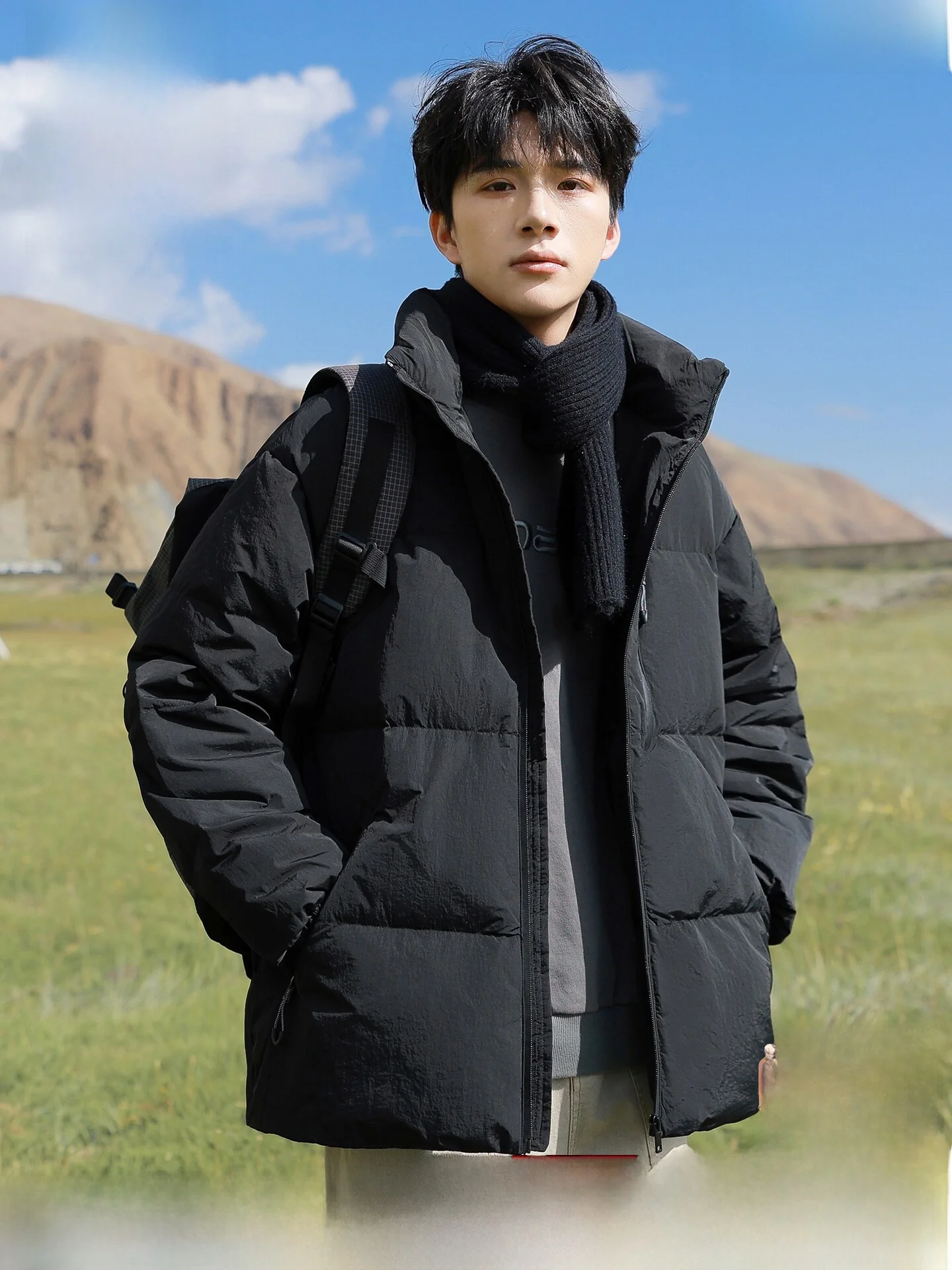 Men's And Women's Warm And Comfortable Short Puffer Jacket Stand Collar Bread Style Winter New Fashion City Outdoor Casual