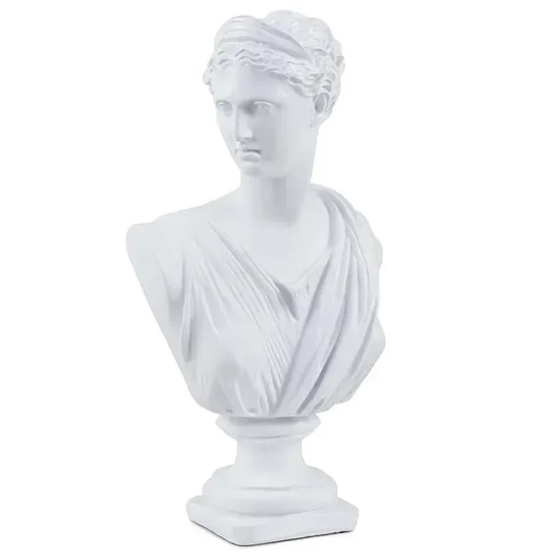 Classic Greek Athena Woman Bust Statue Large Resin Roman Goddess Anna Sculpture Decorations for Home Desk Ornament Gifts