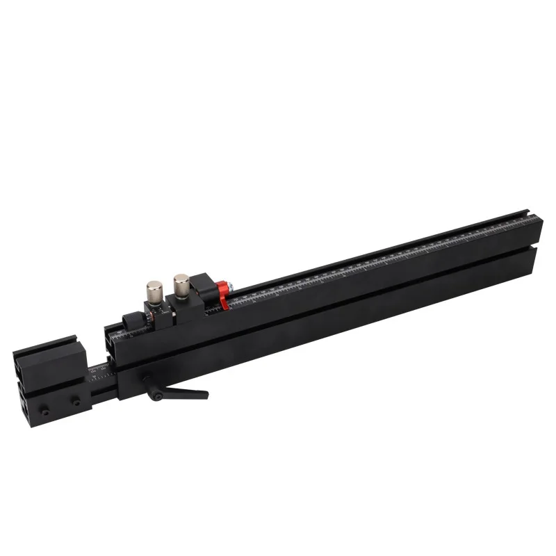 

Aluminum alloy T-shaped sliding groove track, adjustable telescopic support table saw push handle oblique angle gauge