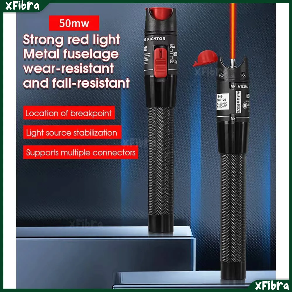 Fiber Optic Cable Tester Pen 10/30/50/60/80Mw Visual Fault Locator SC/FC/ST 2.5Mm Interface VFL 10-80MW Range