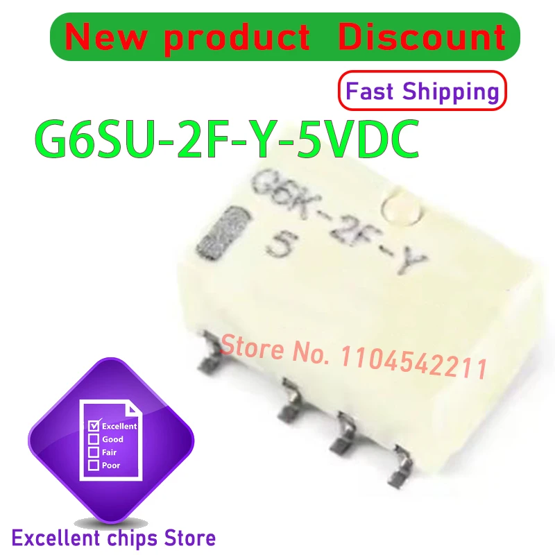 G6SU-2F-5VDC 、G6SU-2F-12VDC G6SU-2F-Y-5VDC SMD-8 New Original Signal Relay 15PCS/Lot