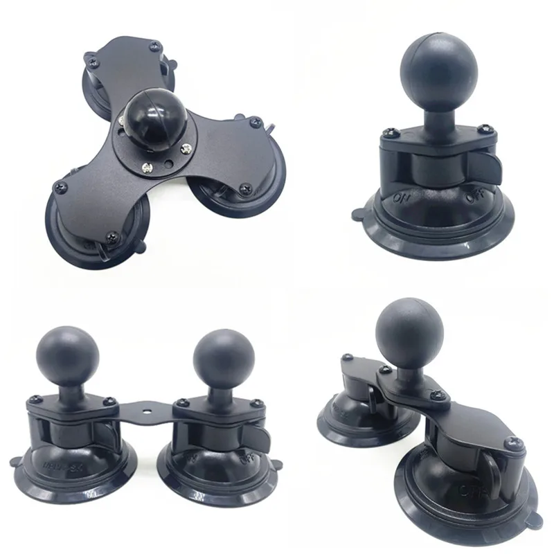 3つの吸盤,1.5インチ,車の窓の吸盤,Gopro電話,ガーミンのトリプルベース