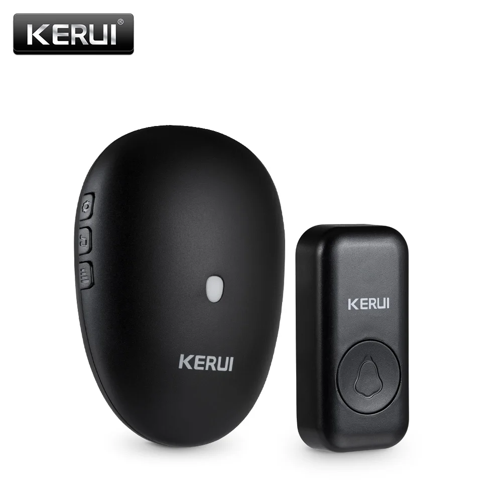 KERUI M521 Wireless Doorbell Outdoor Smart Home Security Welcome Chime Kit 57 Songs Door Bell Alarm LED Light Waterproof Button