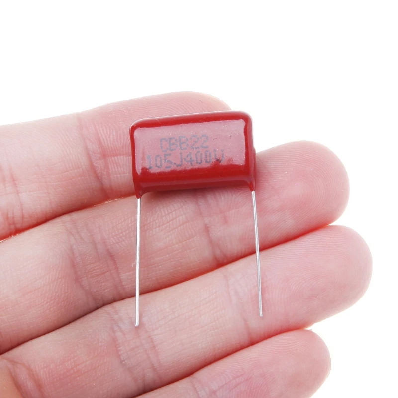 M4YC 10Pcs CBB22 105J 400V Metallized ฟิล์มตัวเก็บประจุ1UF P20mm ตัวเก็บประจุฟิล์มบาง