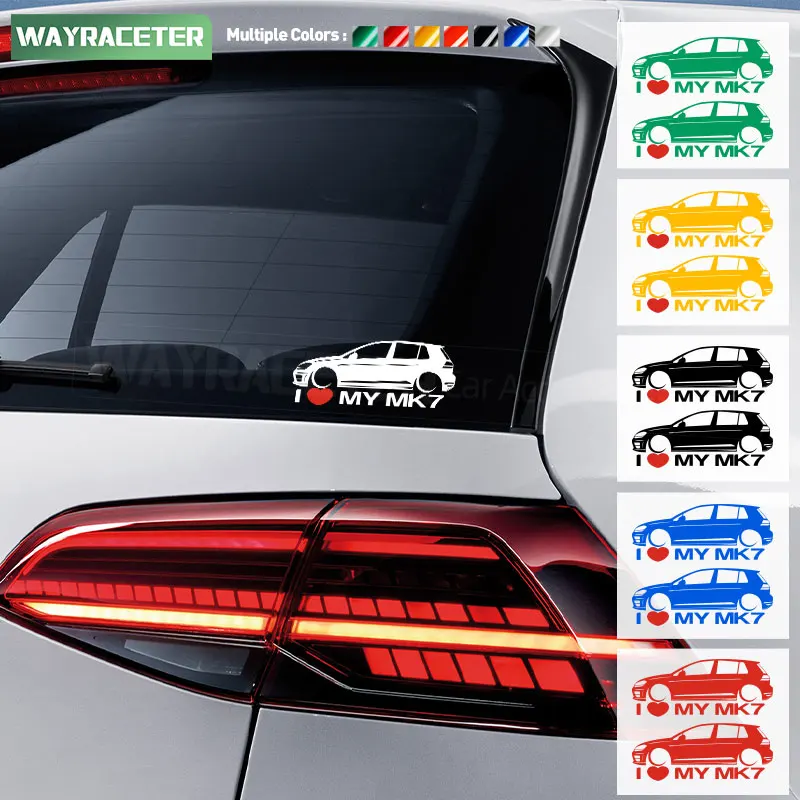 2 Pcs Reflective Window Sticker Creative Body Graphics Vinyl Decal For Volkswagen Golf 7 VW MK7 GTI GTD R Line Accessories