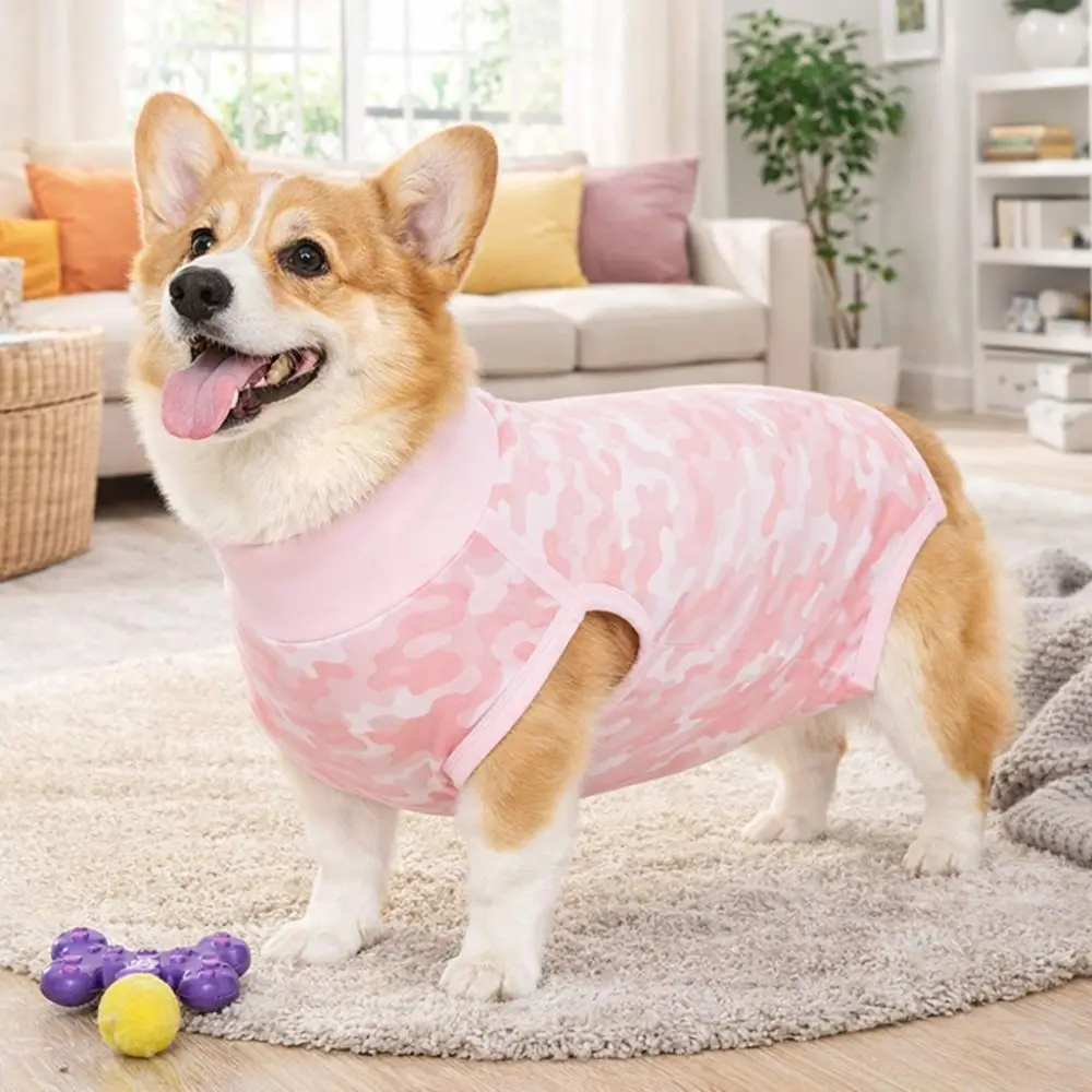 

Elastic Dog Recovery Suit Soft Breathable Dog Anti-Licking Jumpsuit Washable Four-Legged Dog Sterilization Suit