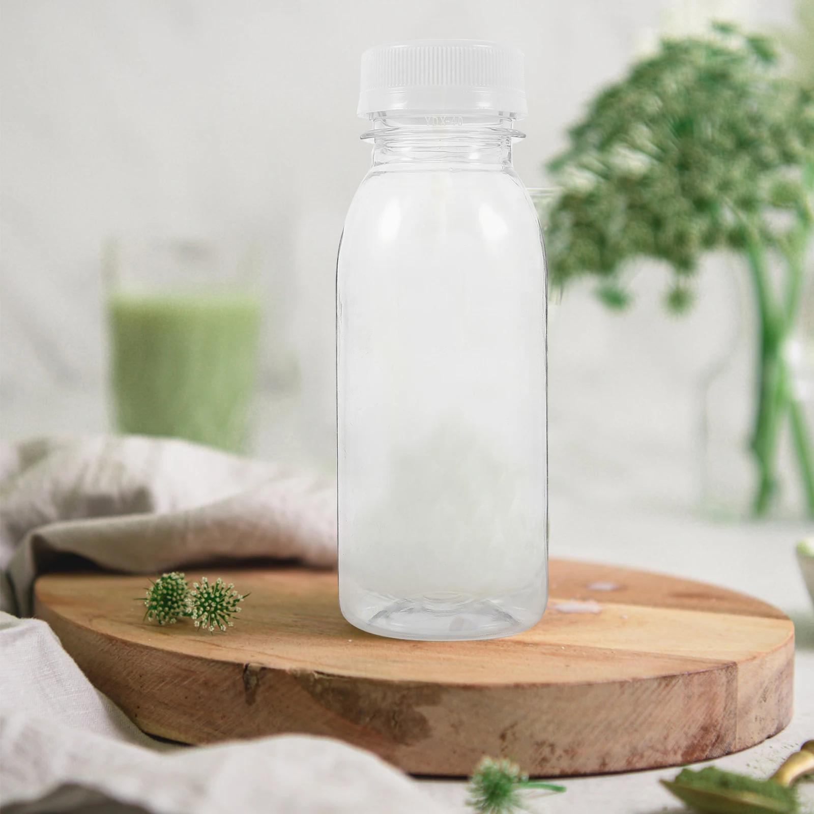 

10pcs 200ml Durable Milk Bottles Plastic Milk Bottles for Juices Beverages Storage Reusable Kitchen Containers