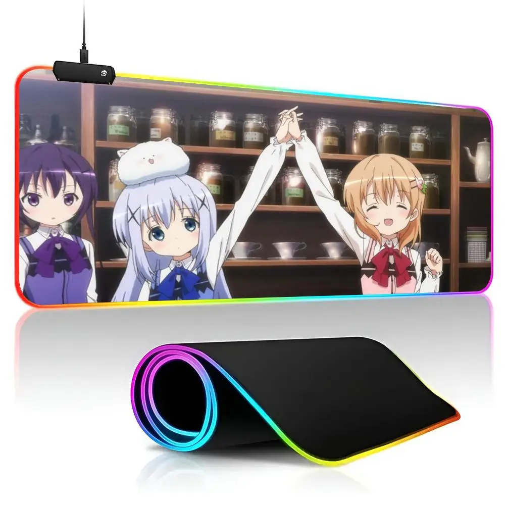 order a rabbit     Mouse Pad RGB Computer Mouse Mat Gamer Keyboard Pads 900x400 XXL LED Game  Large Locking Edge Mousepad