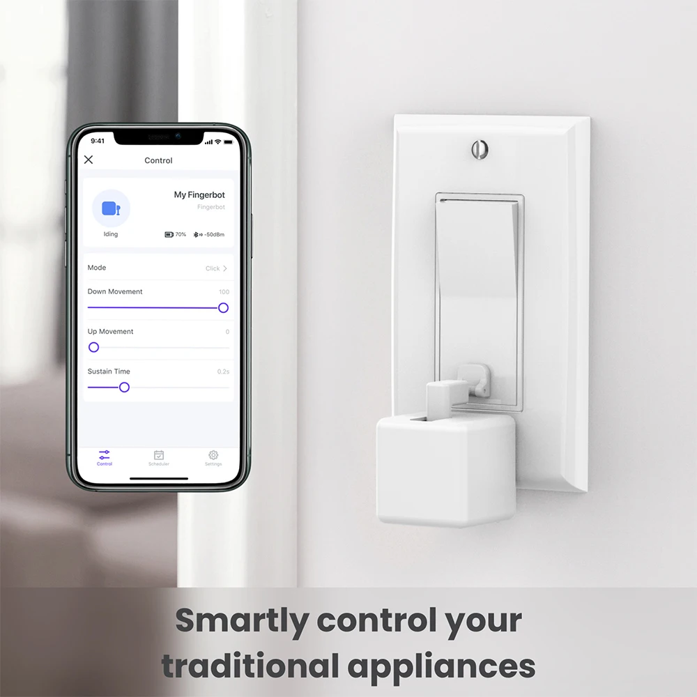 Tuya Bluetooth-compatible Smart Switch Finger Robot Button Pusher Remote Control Smart Home APP Voice Control for Alexa Google