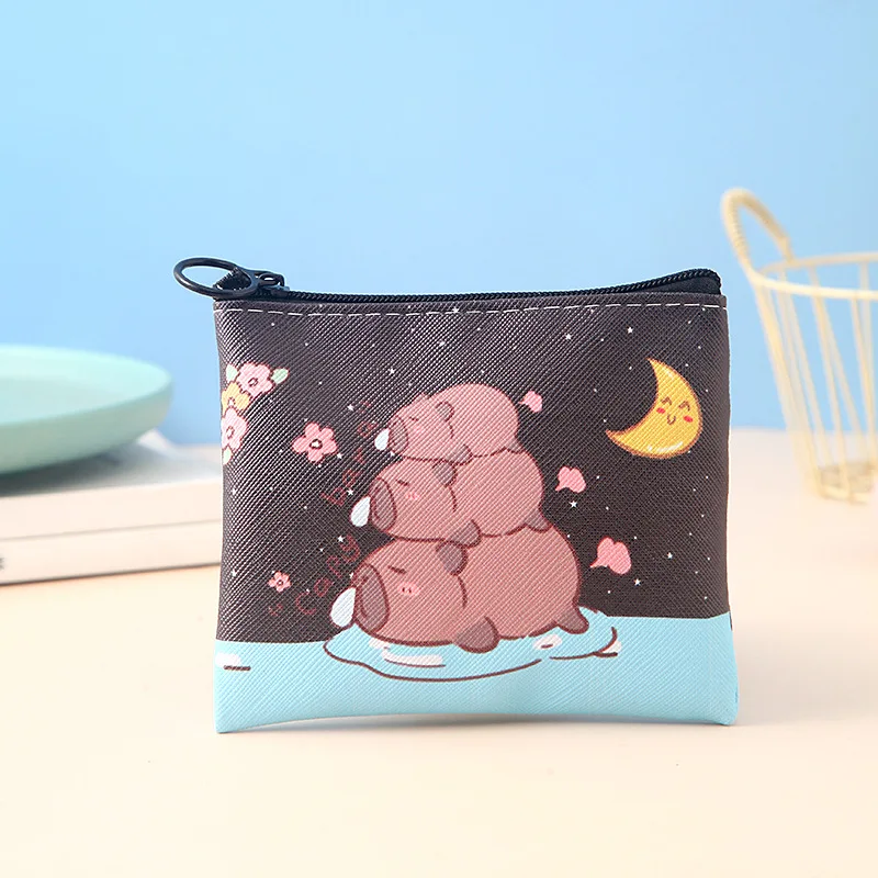 Imagem -02 - Kawaii Capybara Lápis Case Coin Purse Pencil Box Bolsa de Papelaria Pen Bolsa Escritório e Material Escolar 24 Pcs por Lote