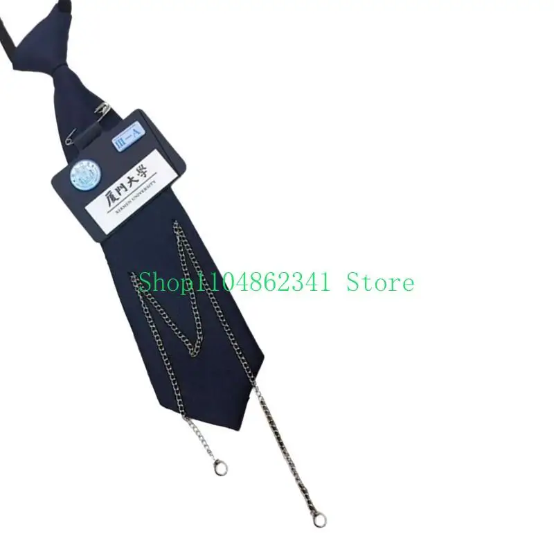5asd JK đồng phục màu đen cà vạt màu đen Chuỗi cổ áo có thể tháo rời Nhật Bản