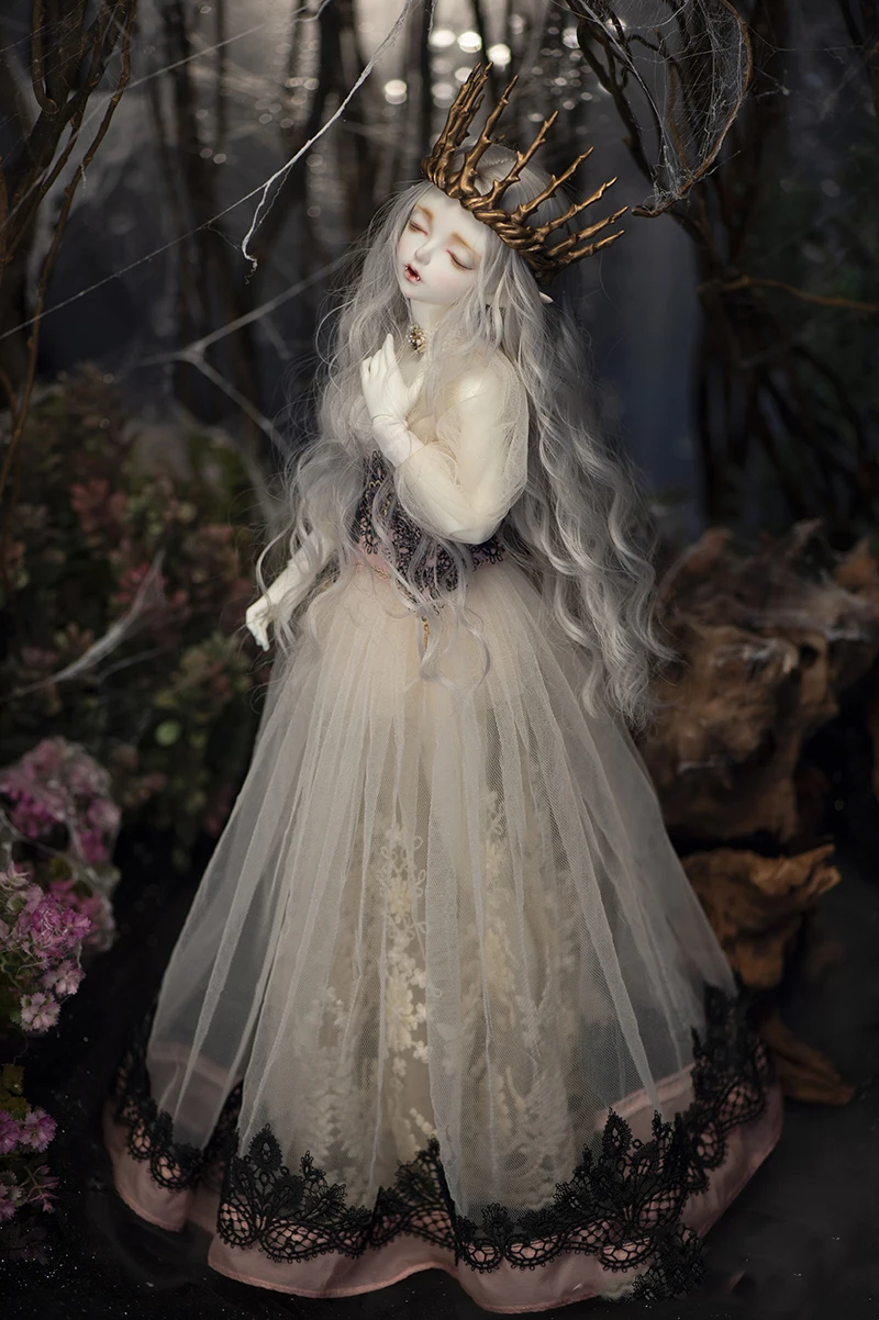 Happy Amethyst SD BJD lalka 1/4-Hwayu Wampirzyczka Elf, darmowy zestaw oczu z zaawansowanej żywicy, prezent świąteczny dla dziewczynki