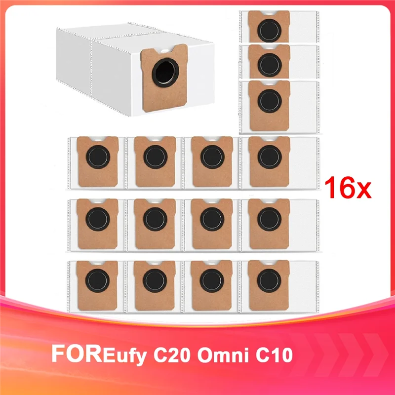 

16Pack Dust Bags For Eufy C20 Omni, C10 Auto-Empty Bags Durable & Long-Lasting Accessories For Efficient Cleaning-A77G
