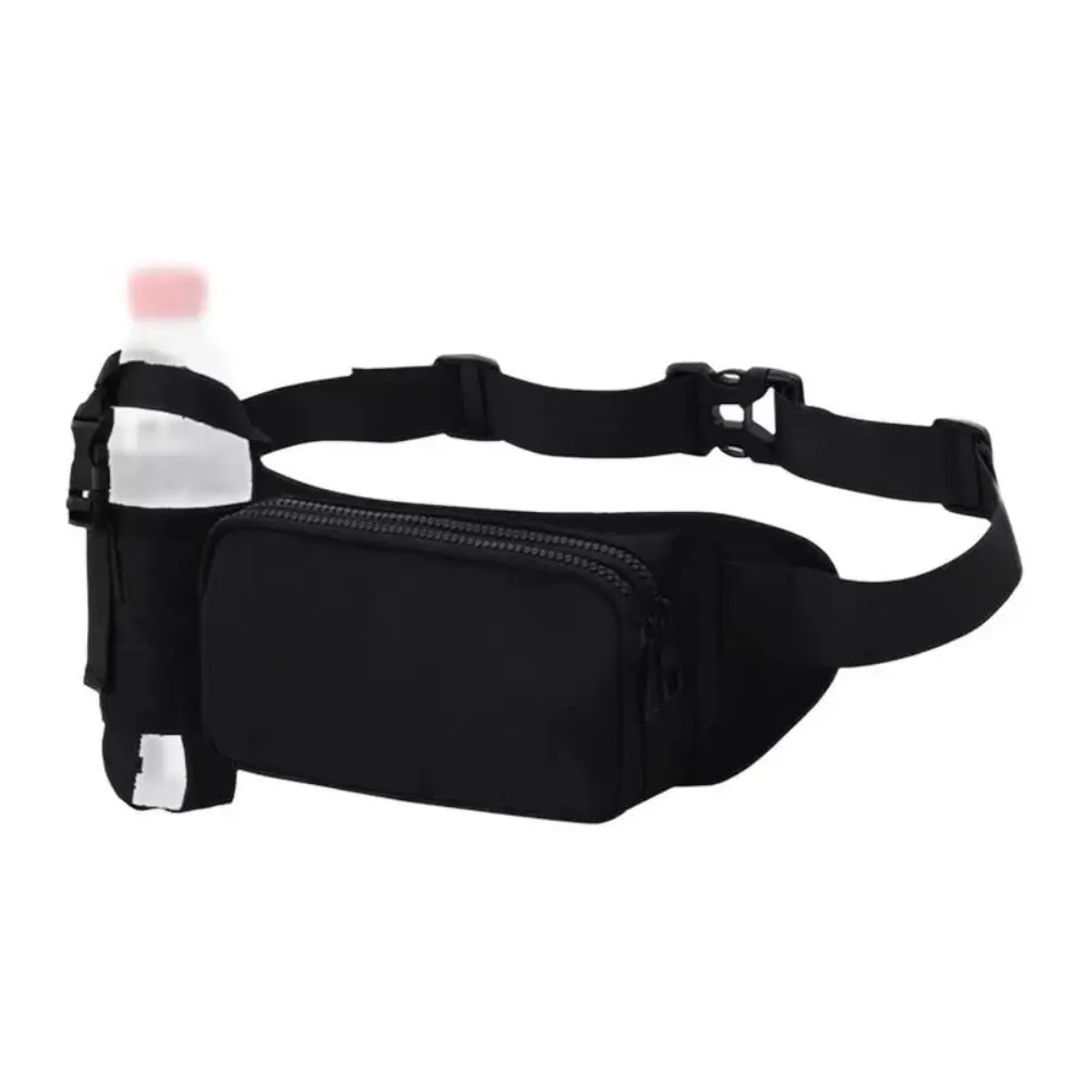 

Adjustable Strap Sport Waist Bag Dual Pocket Phone Wallet Running Bag with Bottle Holder Hydration Belt Large Capacity
