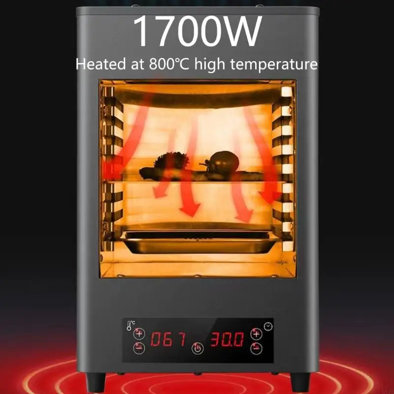 U1JE من الفولاذ المقاوم للصدأ طاولة شريحة شواء الشواهد الكهربائية مع التحكم الدقيق في درجة الحرارة ورفوف الطبقة متعددة الطبقة